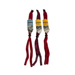 .Chums Unisex Original Eyewear Retainer 3  Pack 2 Red 1 Gray Red Stripe New 0831